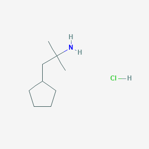 1-Cyclopentyl-2-methylpropan-2-amine;hydrochloride