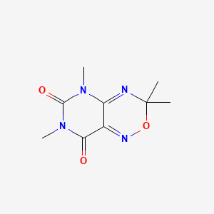 molecular formula C9H12N4O3 B1655058 3H-Pyrimido(5,4-c)(1,2,5)oxadiazine-6,8(5H,7H)-dione, 3,3,5,7-tetramethyl- CAS No. 3120-45-4