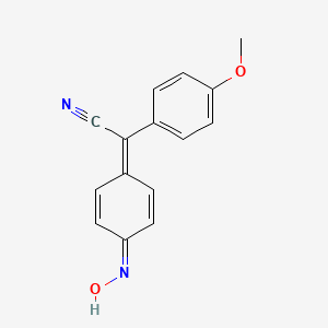 B1655061 2-(4-Hydroxyiminocyclohexa-2,5-dien-1-ylidene)-2-(4-methoxyphenyl)acetonitrile CAS No. 3122-39-2