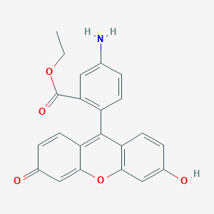 molecular formula C22H17NO5 B1655064 Benzoic acid, 5-amino-2-(6-hydroxy-3-oxo-3H-xanthen-9-yl)-, ethyl ester CAS No. 313376-39-5