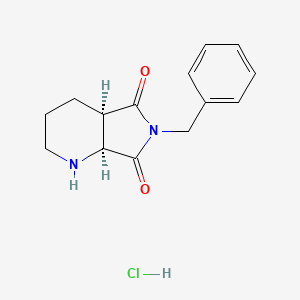 molecular formula C14H17ClN2O2 B1655066 (4Ar,7aS)-6-benzyl-1,2,3,4,4a,7a-hexahydropyrrolo[3,4-b]pyridine-5,7-dione;hydrochloride CAS No. 313639-98-4