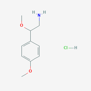 molecular formula C10H16ClNO2 B1655068 2-Methoxy-2-(4-methoxyphenyl)ethanamine;hydrochloride CAS No. 31367-43-8