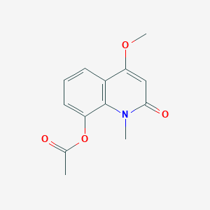 molecular formula C13H13NO4 B1655076 2(1H)-Quinolinone, 8-(acetyloxy)-4-methoxy-1-methyl- CAS No. 3148-26-3