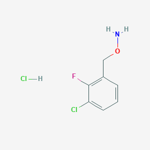 molecular formula C7H8Cl2FNO B1655091 1-[(Ammoniooxy)methyl]-3-chloro-2-fluorobenzene chloride CAS No. 317821-73-1