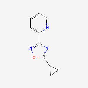 molecular formula C10H9N3O B1655096 5-Cyclopropyl-3-(pyridin-2-yl)-1,2,4-oxadiazole CAS No. 31827-44-8