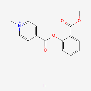molecular formula C15H14INO4 B1655106 4-{[2-(Methoxycarbonyl)phenoxy]carbonyl}-1-methylpyridin-1-ium iodide CAS No. 319911-11-0
