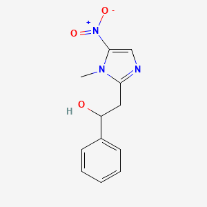 molecular formula C12H13N3O3 B1655111 2-(1-Methyl-5-nitroimidazol-2-yl)-1-phenylethanol CAS No. 32097-42-0