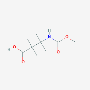 molecular formula C9H17NO4 B1655123 3-(Methoxycarbonylamino)-2,2,3-trimethylbutanoic acid CAS No. 32253-71-7