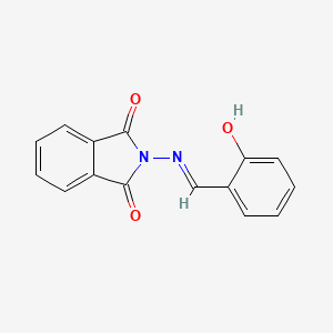 molecular formula C15H10N2O3 B1655133 2-[(E)-(2-Hydroxyphenyl)methylideneamino]isoindole-1,3-dione CAS No. 32387-01-2