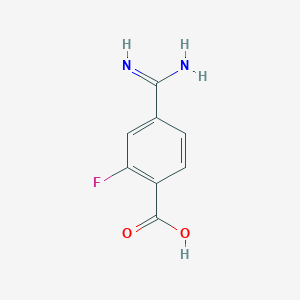 molecular formula C8H7FN2O2 B1655137 4-Carbamimidoyl-2-fluorobenzoic acid CAS No. 324002-02-0