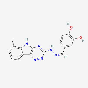 molecular formula C17H14N6O2 B1655160 3,4-dihydroxybenzaldehyde (6-methyl-5H-[1,2,4]triazino[5,6-b]indol-3-yl)hydrazone CAS No. 327031-18-5