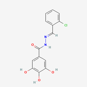 molecular formula C14H11ClN2O4 B1655175 N-[(E)-(2-chlorophenyl)methylideneamino]-3,4,5-trihydroxybenzamide CAS No. 329047-62-3