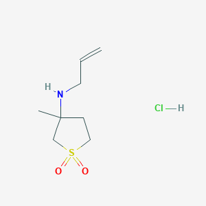 molecular formula C8H16ClNO2S B1655177 N-allyl-3-methyltetrahydro-3-thiophenamine 1,1-dioxide hydrochloride CAS No. 329325-20-4
