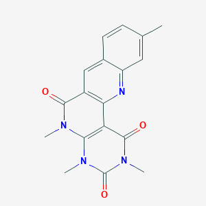 4,6,8,15-Tetramethyl-4,6,8,18-tetrazatetracyclo[8.8.0.02,7.012,17]octadeca-1(10),2(7),11,13,15,17-hexaene-3,5,9-trione
