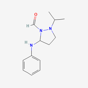 1-Pyrazolidinecarboxaldehyde, 2-(1-methylethyl)-5-(phenylamino)-