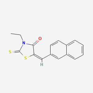 B1655222 (5E)-3-ethyl-5-(2-naphthylmethylene)-2-thioxo-1,3-thiazolidin-4-one CAS No. 33317-90-7