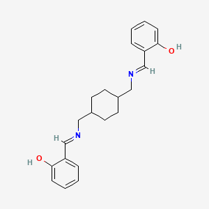 2-[[4-[[(2-Hydroxyphenyl)methylideneamino]methyl]cyclohexyl]methyliminomethyl]phenol