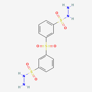 molecular formula C12H14N4O6S3 B1655260 3,3'-Sulphonyldi(benzenesulphonohydrazide) CAS No. 3375-11-9