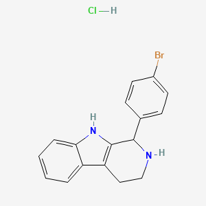 molecular formula C17H16BrClN2 B1655263 9H-Pyrido(3,4-b)indole, 1,2,3,4-tetrahydro-1-(p-bromophenyl)-, hydrochloride CAS No. 3380-83-4