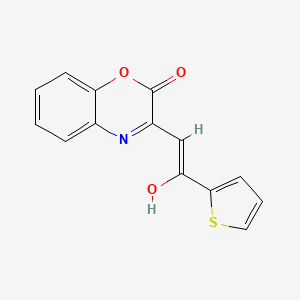 molecular formula C14H9NO3S B1655269 3-(2-Oxo-2-thiophen-2-yl-ethylidene)-3,4-dihydro-benzo[1,4]oxazin-2-one CAS No. 339026-80-1