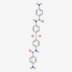 molecular formula C26H22N4O4S B1655280 Benzamide, N,N'-(sulfonyldi-4,1-phenylene)bis[4-amino- CAS No. 34066-80-3