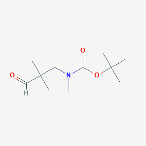 molecular formula C11H21NO3 B1655290 tert-butyl N-(2,2-dimethyl-3-oxopropyl)-N-methylcarbamate CAS No. 342435-11-4