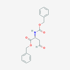 molecular formula C19H19NO5 B1655292 Benzyl (2R)-2-{[(benzyloxy)carbonyl]amino}-4-oxobutanoate CAS No. 342647-97-6