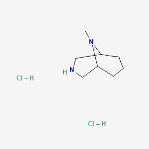 molecular formula C8H18Cl2N2 B1655294 9-Methyl-3,9-diazabicyclo(3.3.1)nonane dihydrochloride CAS No. 3431-07-0