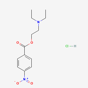 molecular formula C13H19ClN2O4 B1655296 2-(Diethylamino)ethyl 4-nitrobenzoate hydrochloride CAS No. 34320-77-9