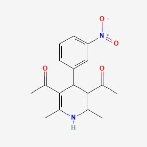 1,1'-(2,6-Dimethyl-4-(3-nitrophenyl)-1,4-dihydropyridine-3,5-diyl)diethanone