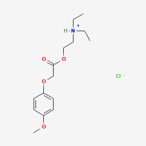 molecular formula C15H24ClNO4 B1655318 (p-Methoxyphenoxy)acetic acid 2-(diethylamino)ethyl ester hydrochloride CAS No. 34666-20-1