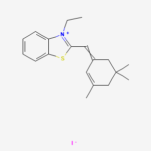 Benzothiazolium, 3-ethyl-2-[(3,5,5-trimethyl-2-cyclohexen-1-ylidene)methyl]-, iodide