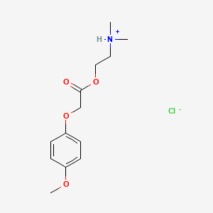 molecular formula C13H20ClNO4 B1655324 (p-Methoxyphenoxy)acetic acid 2-(dimethylamino)ethyl ester hydrochloride CAS No. 34727-33-8