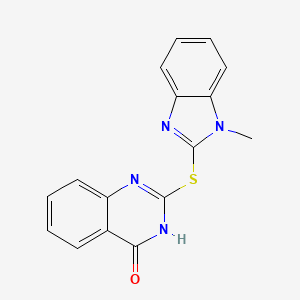 molecular formula C16H12N4OS B1655325 2-(1-Methylbenzimidazol-2-ylthio)hydroquinazolin-4-one CAS No. 347341-53-1