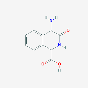 molecular formula C10H10N2O3 B1655337 4-Amino-3-oxo-1,2,3,4-tetrahydroisoquinoline-1-carboxylic acid CAS No. 349101-81-1