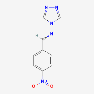 molecular formula C9H7N5O2 B1655339 4H-1,2,4-Triazol-4-amine, N-[(4-nitrophenyl)methylene]- CAS No. 34948-39-5