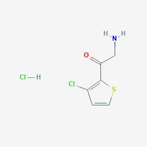 molecular formula C6H7Cl2NOS B1655340 2-(3-Chloro-thiophen-2-yl)-2-oxo-1-ethylamine hydrochloride CAS No. 349494-97-9