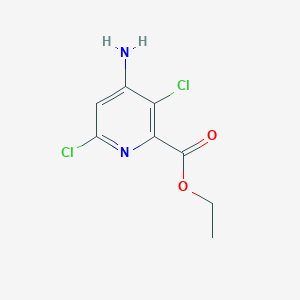 molecular formula C8H8Cl2N2O2 B1655344 Ethyl 4-amino-3,6-dichloropyridine-2-carboxylate CAS No. 350601-41-1