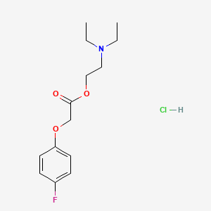 molecular formula C14H21ClFNO3 B1655350 (p-Fluorophenoxy)acetic acid 2-(diethylamino)ethyl ester hydrochloride CAS No. 351-69-9