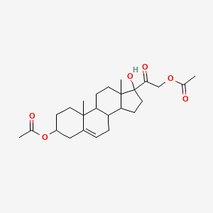 [2-(3-Acetyloxy-17-hydroxy-10,13-dimethyl-1,2,3,4,7,8,9,11,12,14,15,16-dodecahydrocyclopenta[a]phenanthren-17-yl)-2-oxoethyl] acetate
