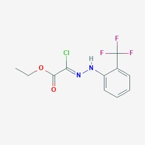 molecular formula C11H10ClF3N2O2 B1655358 Ethyl (2E)-2-chloro-2-((2-(trifluoromethyl)phenyl)hydrazinylidene)acetate CAS No. 35229-86-8