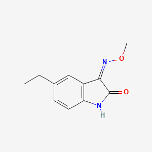 molecular formula C11H12N2O2 B1655359 5-ethyl-1H-indole-2,3-dione 3-(O-methyloxime) CAS No. 352523-84-3