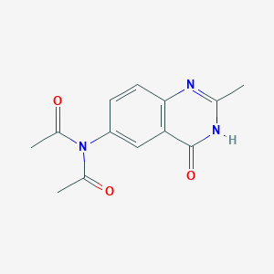 molecular formula C13H13N3O3 B1655360 N-acetyl-N-(4-hydroxy-2-methyl-6-quinazolinyl)acetamide CAS No. 352549-47-4