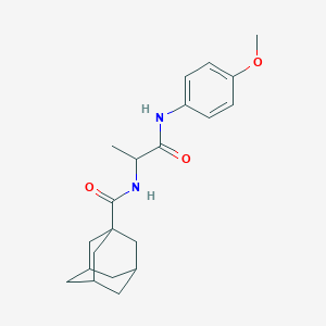 molecular formula C21H28N2O3 B1655371 N-[1-(4-methoxyanilino)-1-oxopropan-2-yl]adamantane-1-carboxamide CAS No. 353492-18-9