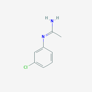 molecular formula C8H9ClN2 B1655373 N'-(3-chlorophenyl)ethanimidamide CAS No. 35372-25-9