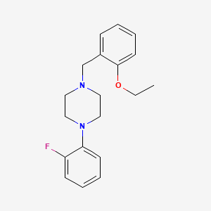 molecular formula C19H23FN2O B1655374 Piperazine, 1-[(2-ethoxyphenyl)methyl]-4-(2-fluorophenyl)- CAS No. 353777-27-2