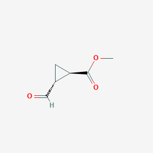 molecular formula C6H8O3 B1655385 Methyl (1R,2R)-2-formylcyclopropane-1-carboxylate CAS No. 35501-84-9