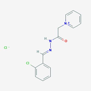 molecular formula C14H13Cl2N3O B1655392 1-(2-{(2E)-2-[(2-Chlorophenyl)methylidene]hydrazinyl}-2-oxoethyl)pyridin-1-ium chloride CAS No. 35559-04-7