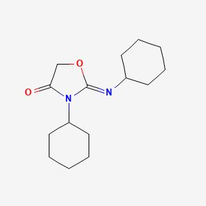 molecular formula C15H24N2O2 B1655409 3-Cyclohexyl-2-cyclohexylimino-oxazolidin-4-one CAS No. 35877-42-0