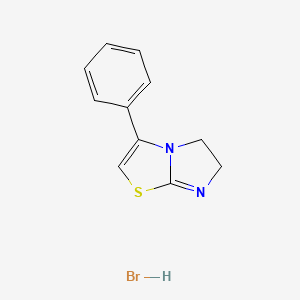 molecular formula C11H11BrN2S B1655422 3-Phenyl-5,6-dihydroimidazo[2,1-b][1,3]thiazole hydrobromide CAS No. 36103-96-5